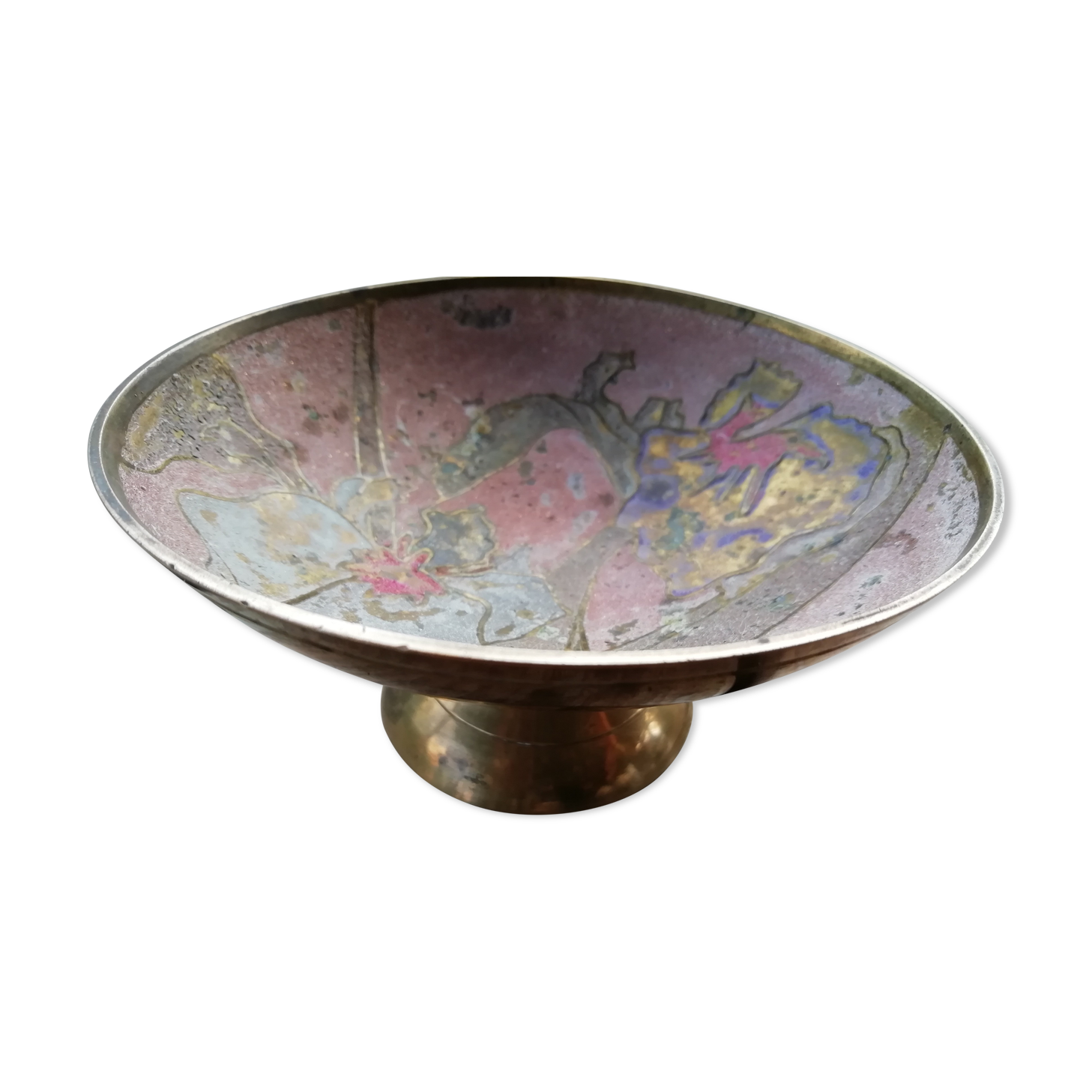 Partitioned brass cup