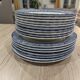7 vintage flat plates in earthenware — Blue daisy decor