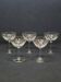 5 Antique Art Deco Palmette Cut Crystal Champagne Glasses