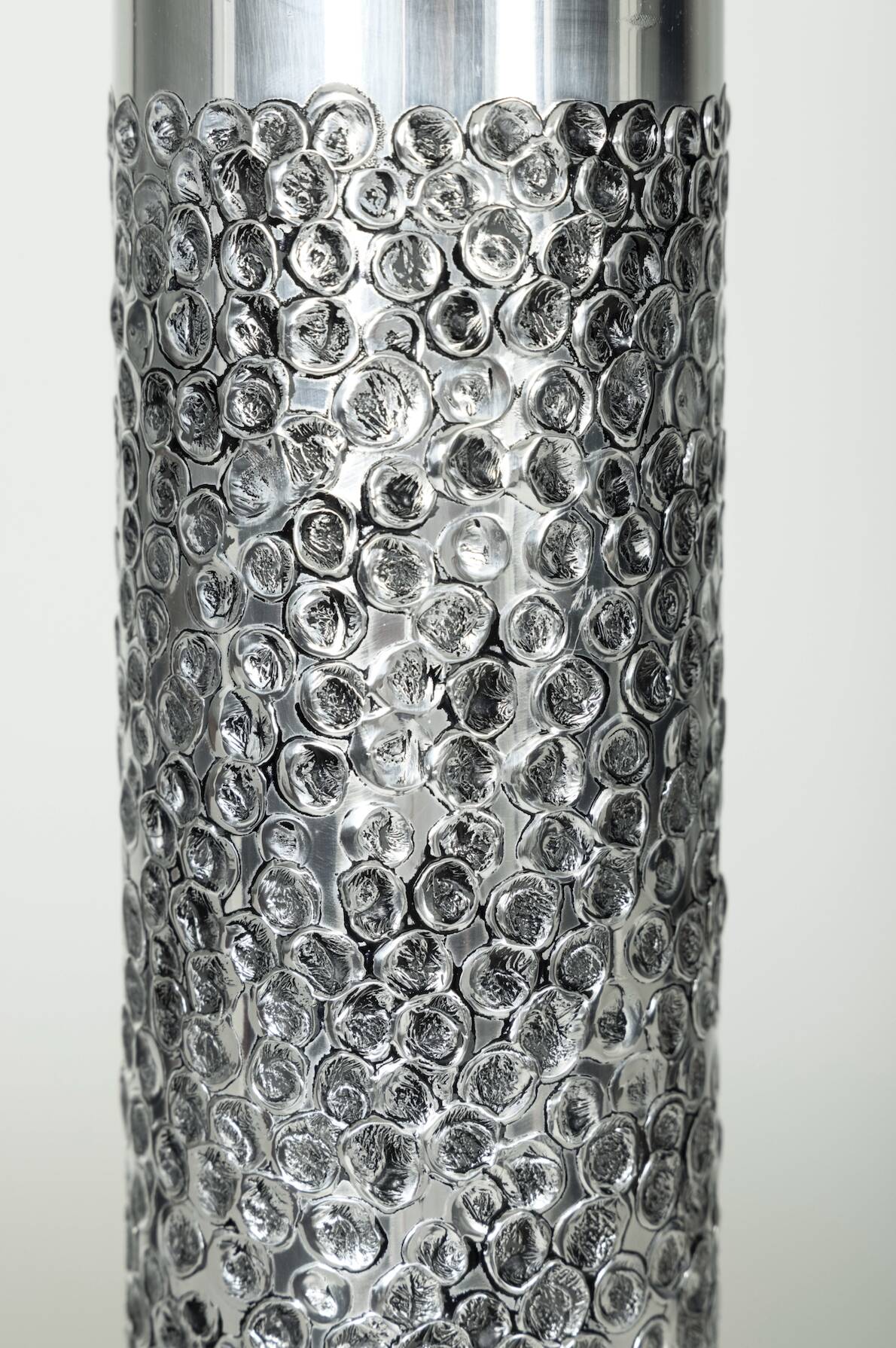 Brutalist aluminum lamp, 1970s