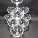 Set of 10 champagne glasses