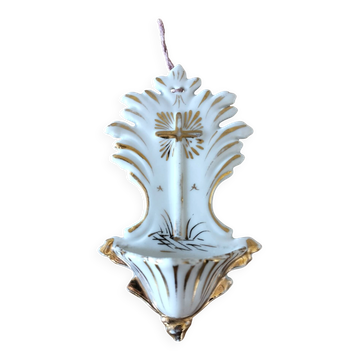 Porcelain holy water font