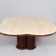 Coffee table with cloverleaf-shaped travertine top, Italy, 1970s