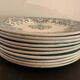 10 plates in old blue earthenware Terre de Fer Léon Graves model Louis XVI 20th century
