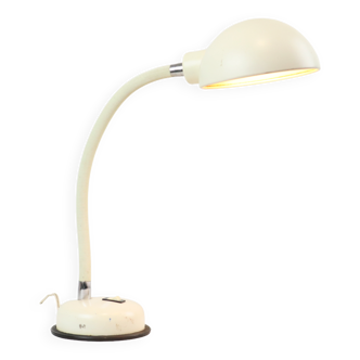 Vintage desk lamp white industrial flexible metal lamp 43cm