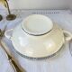 Vintage soup tureen, blue ironstone, Salins model, Castellane
