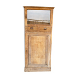 Antique solid oak showcase