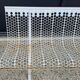 Garden bench in iron and perforated sheet metal