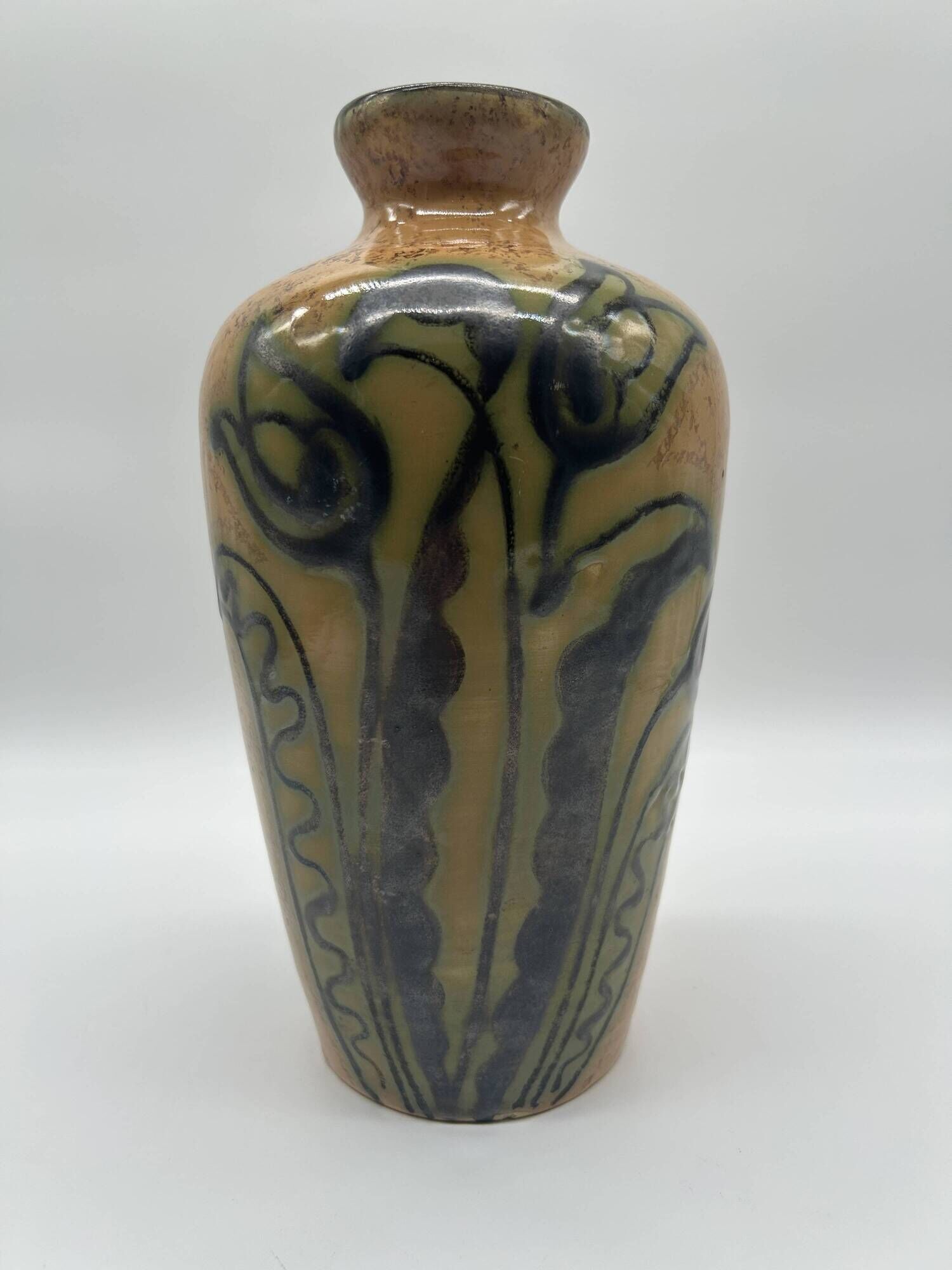 Art deco vase attributed to louis randour for saint-ghislain