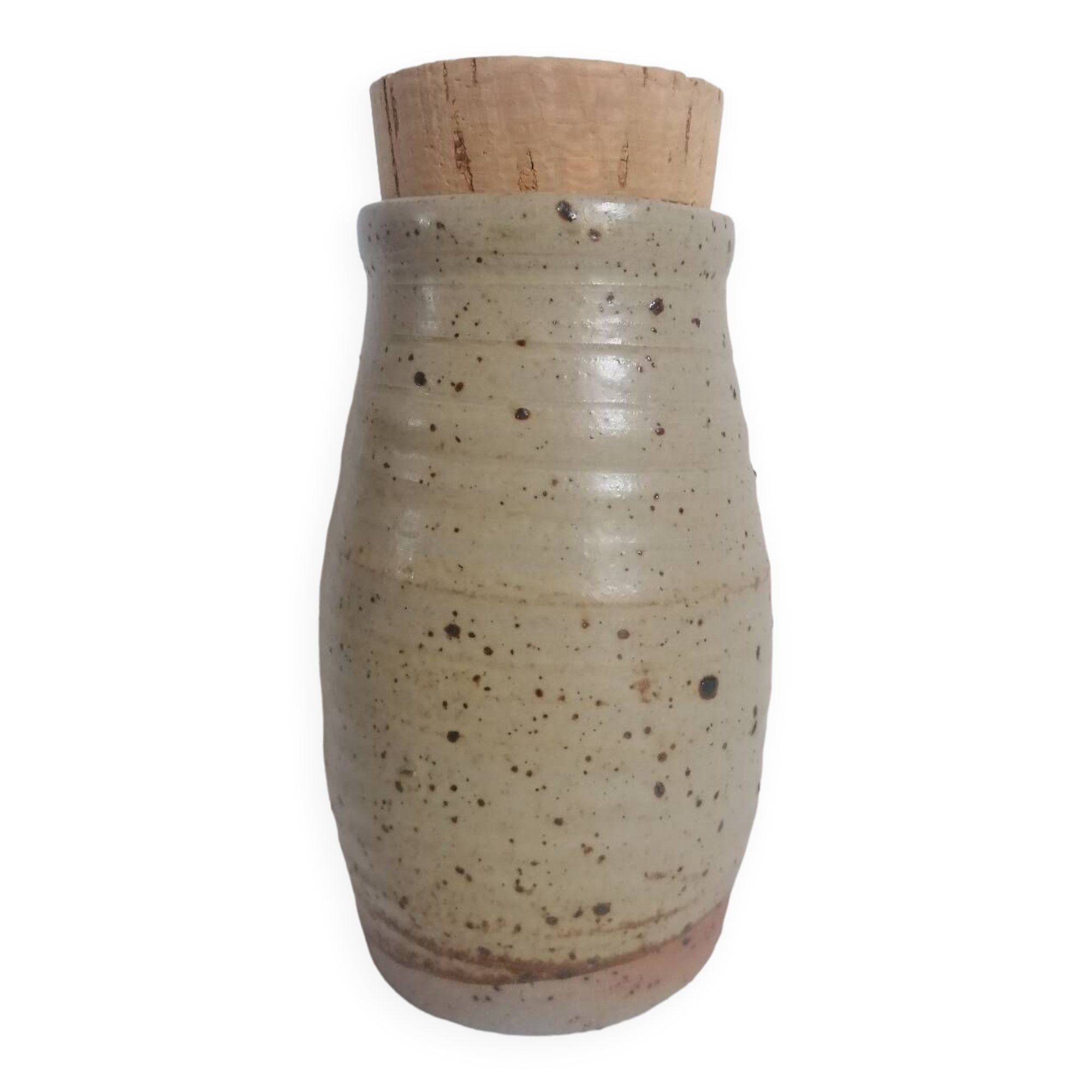 Enamelled stoneware pot