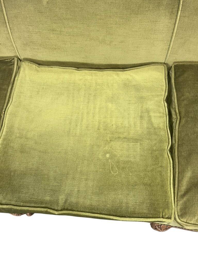 Vintage green baroque sofa / three-seater / sofa