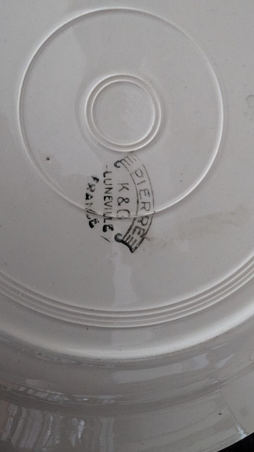 Assiettes K&G Lunéville Pierre années 30