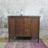 Commode Indienne 4 tiroirs patinée noir