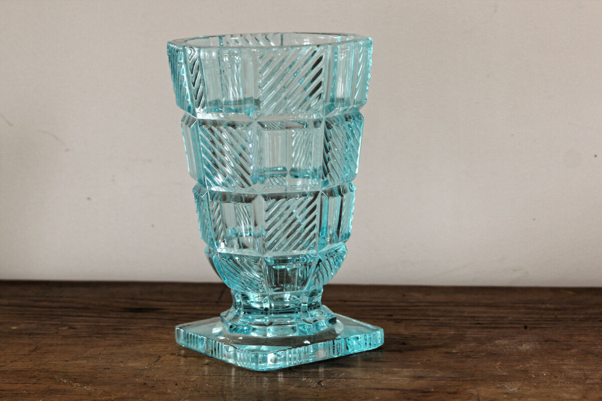 Glass vase, art deco