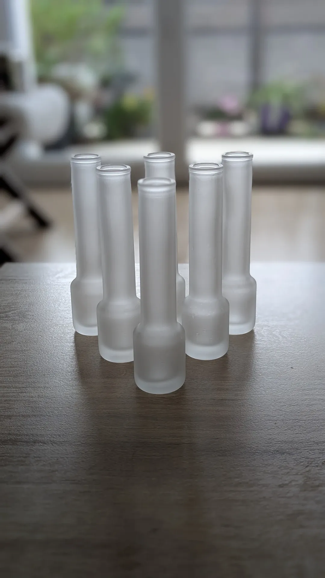 Set of 6 Italian satin glass digestif glasses – Vodka, Manzanilla