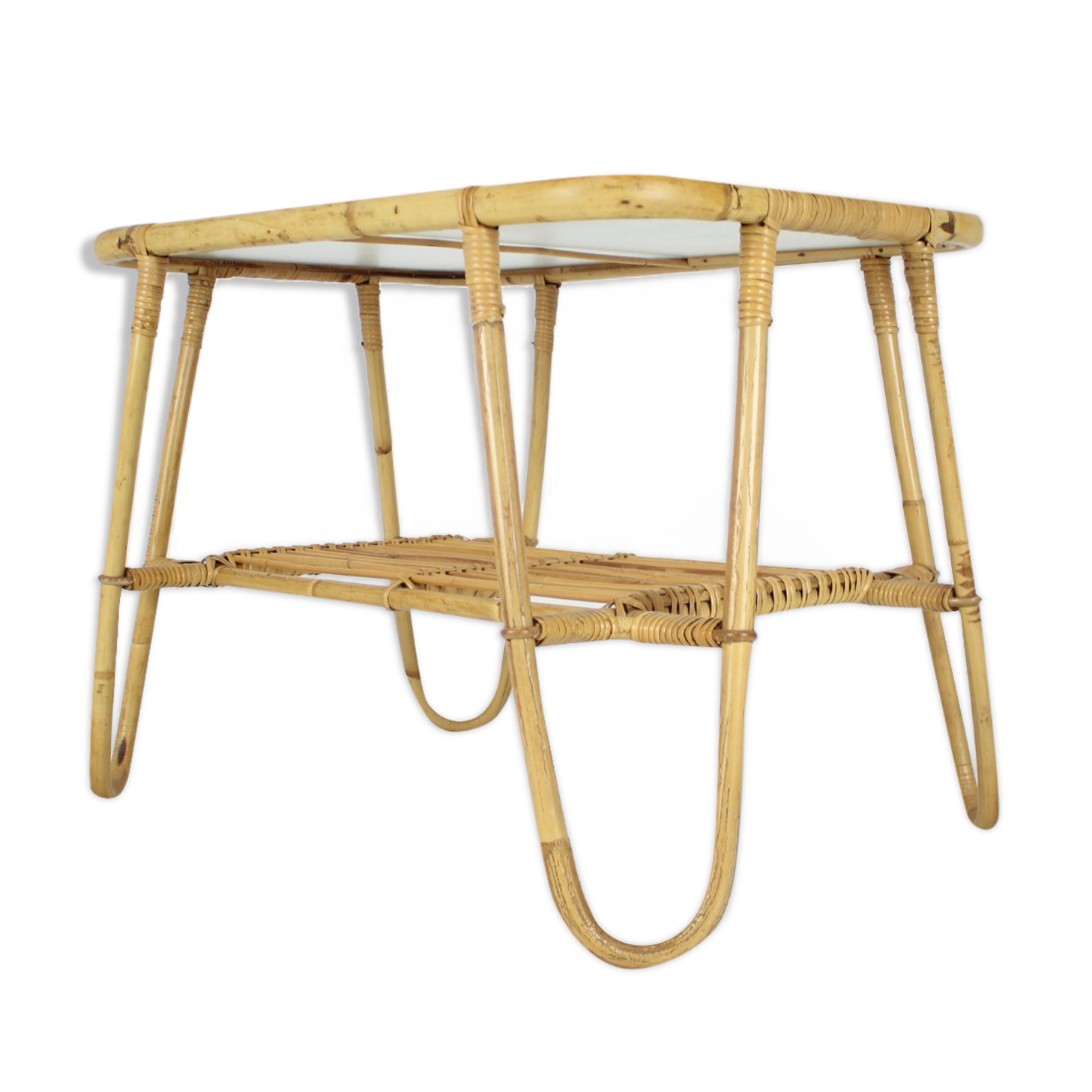 Mid-century rattan Coffee Table , 1960's.