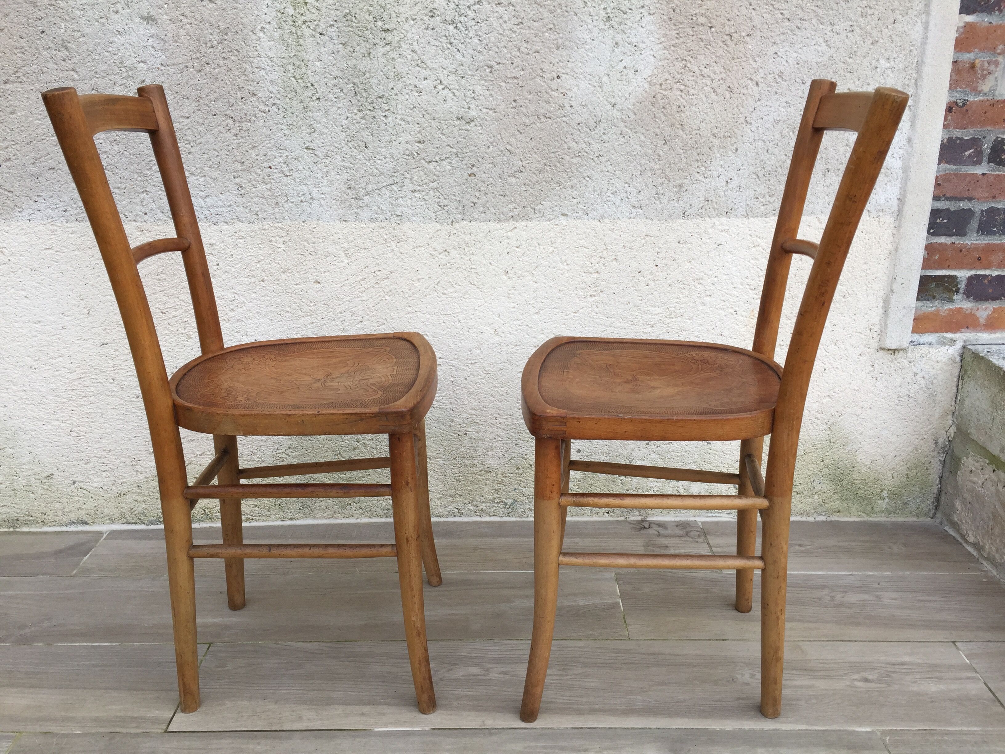 Paire de chaises de bistrot 1930