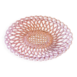 Large basket in pink slip signed Pichon