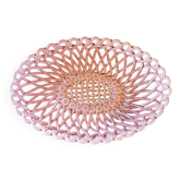 Grande corbeille en barbotine Rose signée Pichon