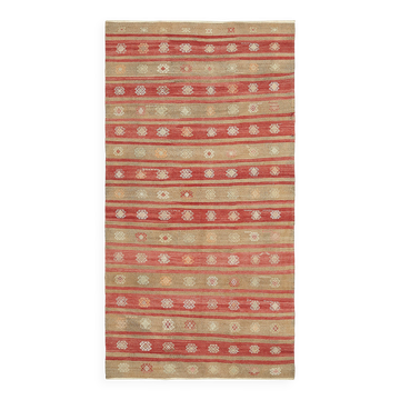 Turkish Handmade Vintage Anatolian Kilim 174 cm x 326 cm