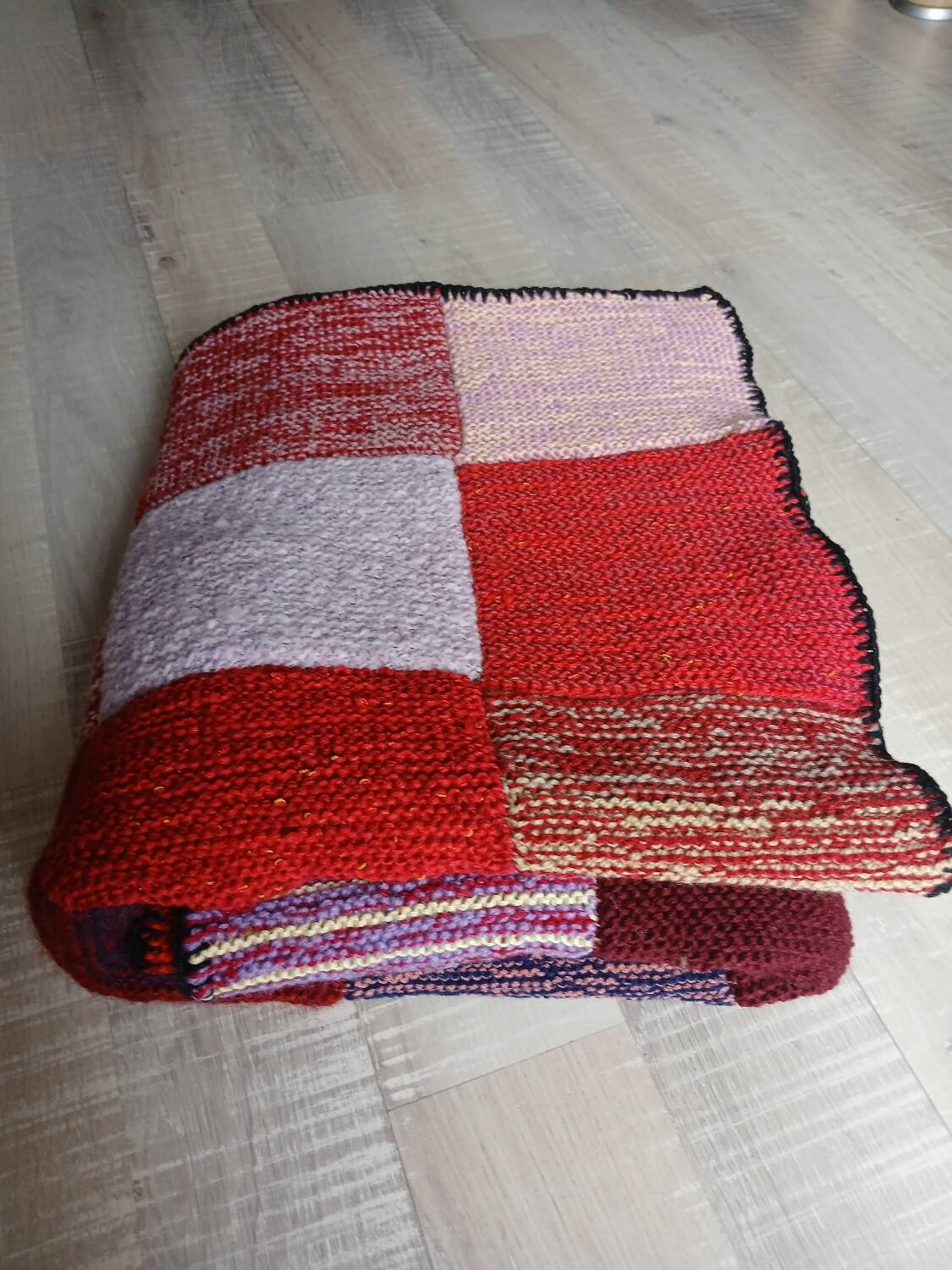 Patchwork wool blanket