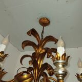 Large Holywood Regency chandelier with 6 light arms from the 60s/70s