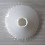 Set of 5 vintage pendants in serrated opaline 40s-50s / art deco / France