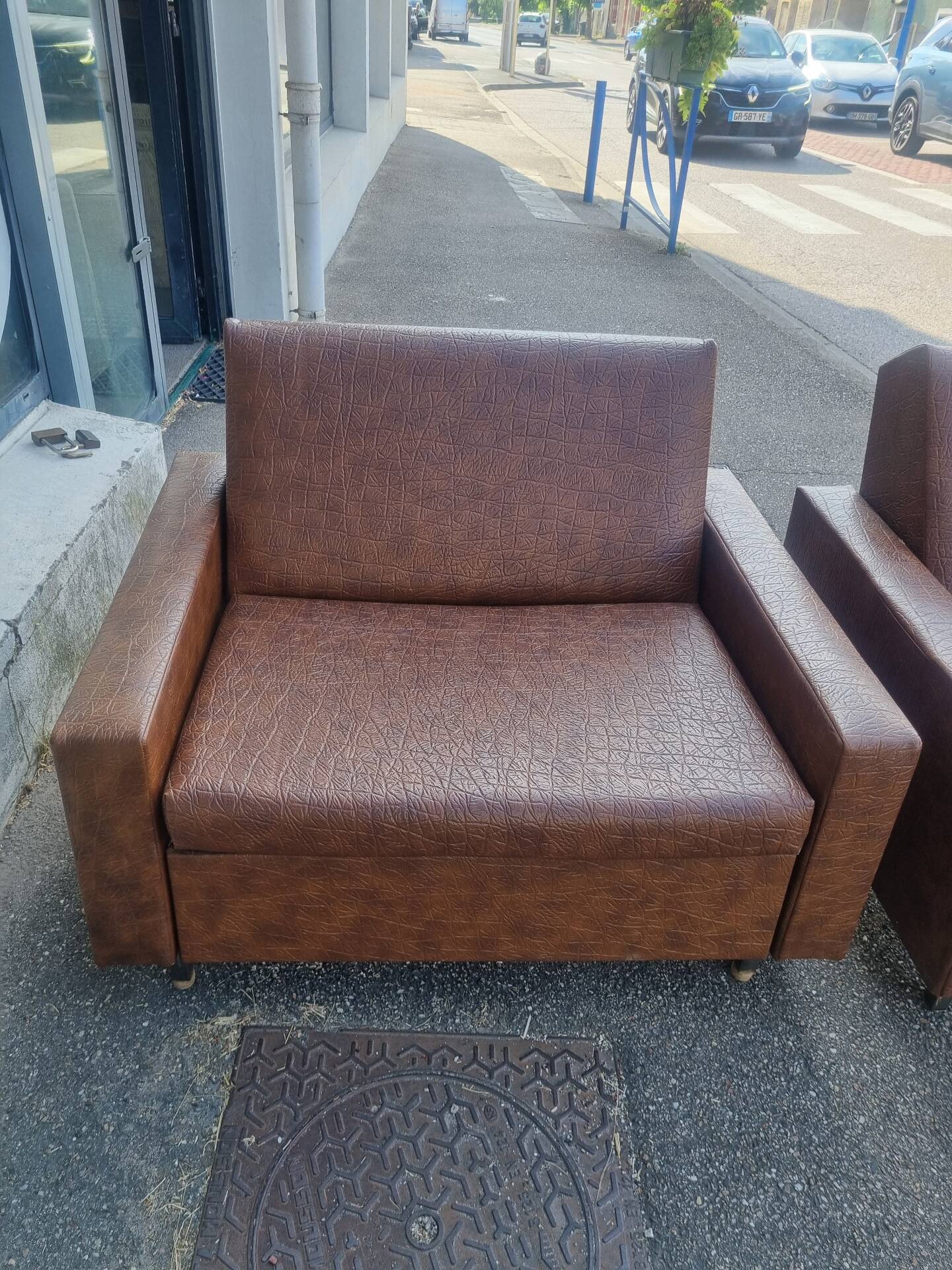 Pair of vintage sofa beds