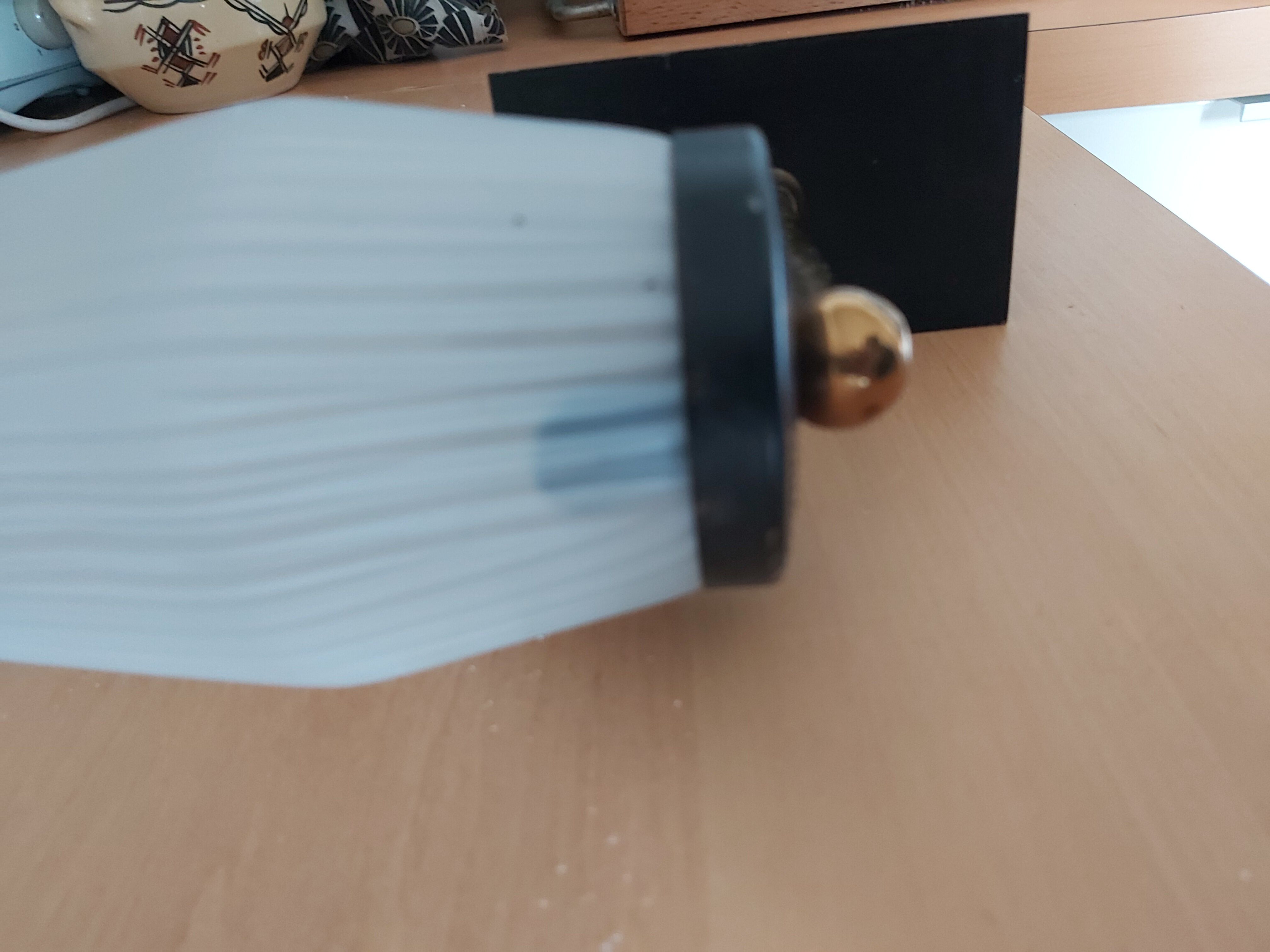 50s brass metal and glass wall light