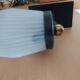 50s brass metal and glass wall light