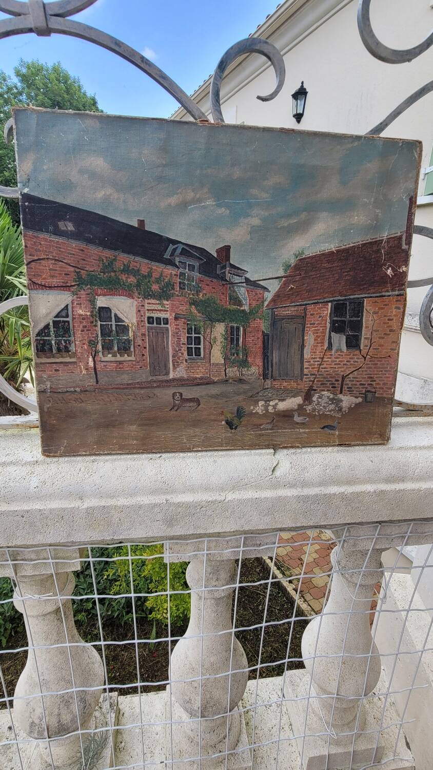 Countryside canvas painting