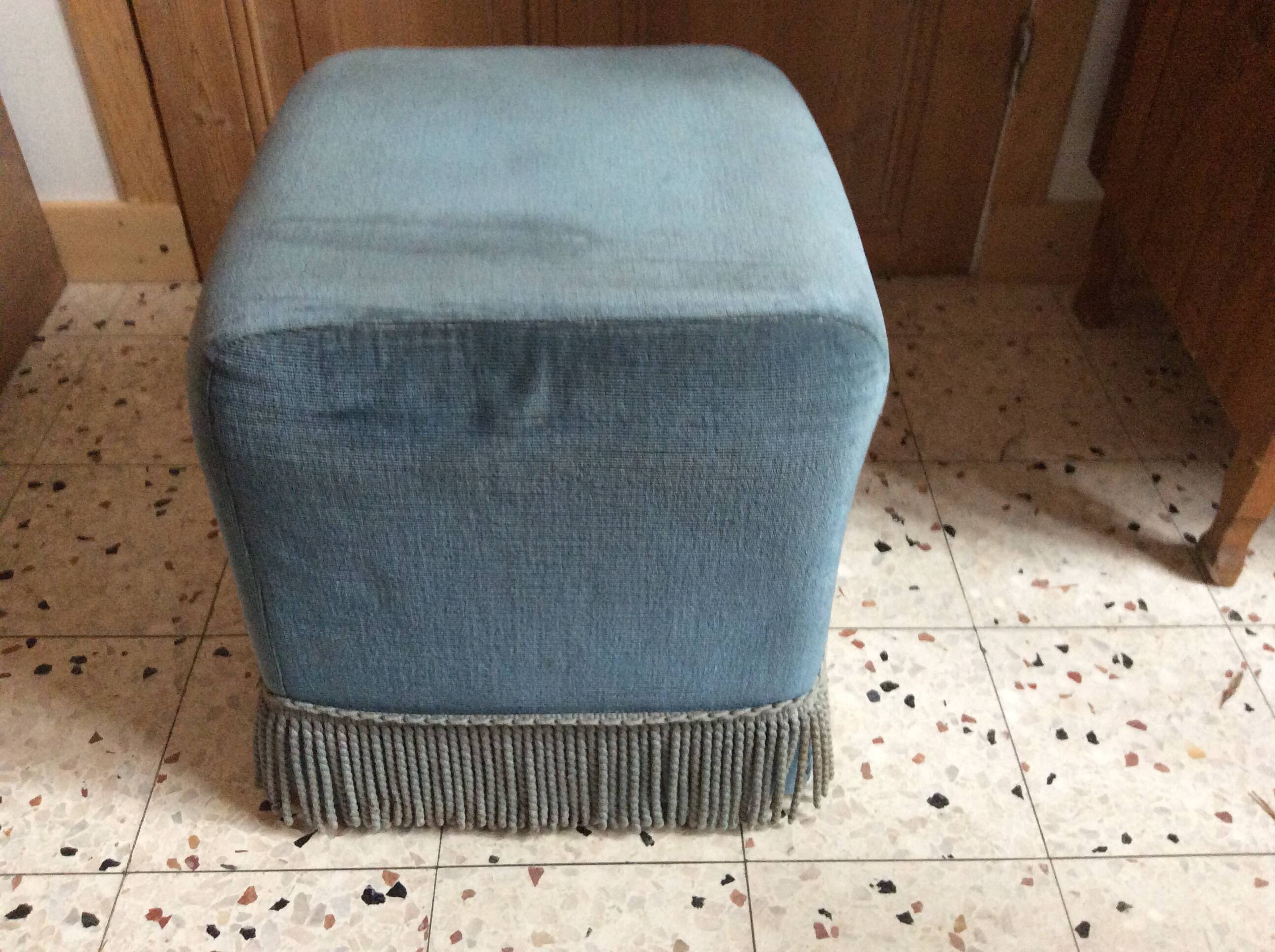 Pouf en velours