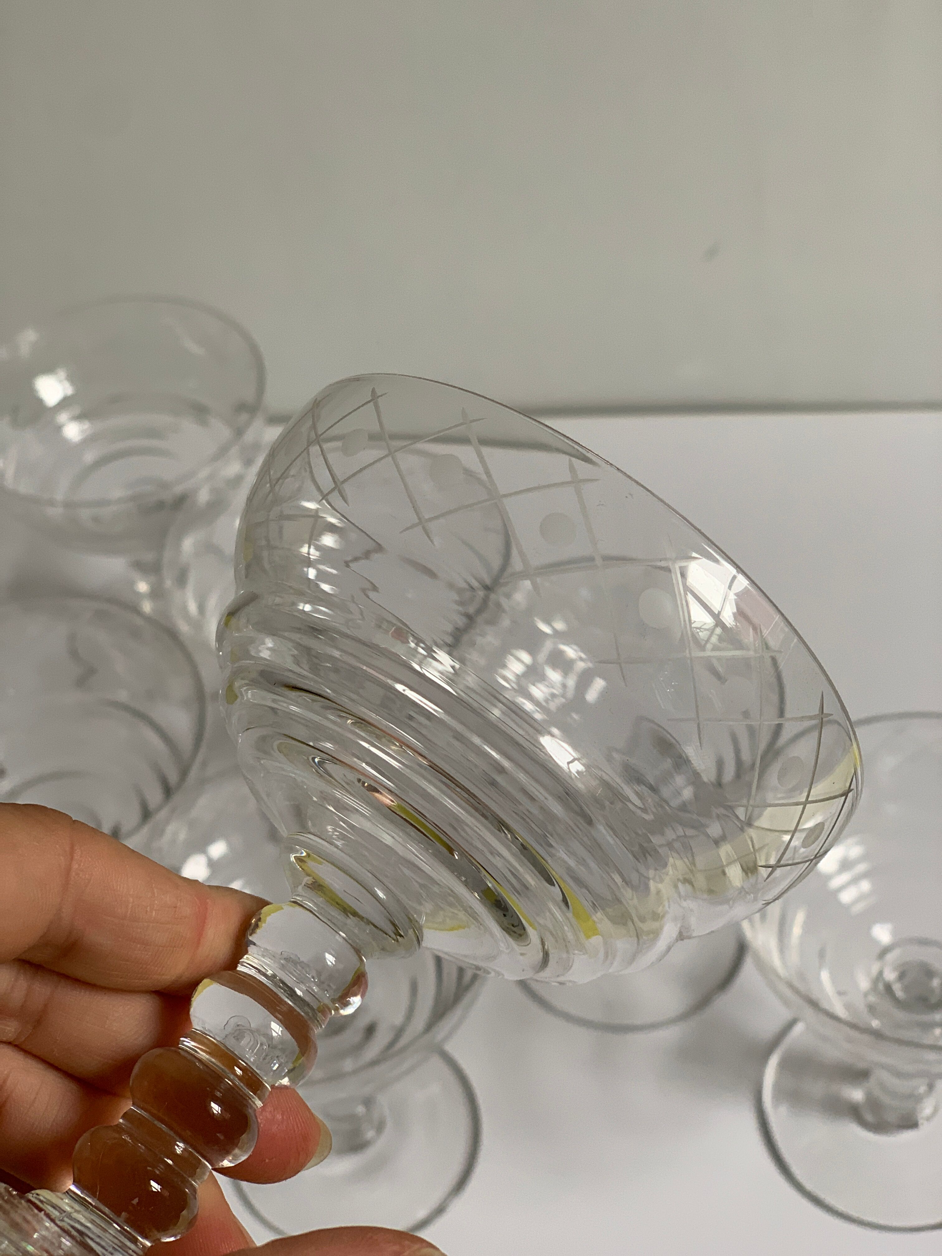 Crystal champagne glasses