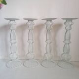 4 contemporary design wire candle holders