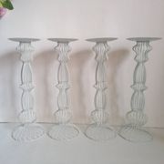 4 contemporary design wire candle holders