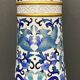 Vase roll china cloisonné mid-twentieth floral decoration