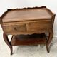 Louis XV style bedside table in solid walnut, 20th century.