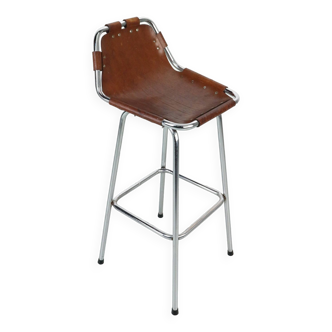 Tabouret de bar en cuir pour "Les Arc", 1960