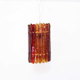 Amber glass pendant lamp