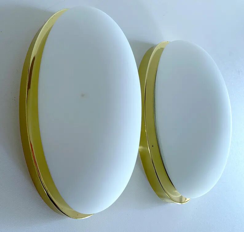 Pair of Vintage Limburg Glass  Wall Lights