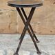 Old industrial folding steel stool