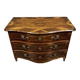 Commode galbée époque Louis XV en marqueterie de bois précieux vers 1750