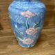 Vase vintage bleu et rose