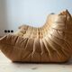 3-seater Togo camel leather sofa