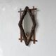 Rustic mirror wood 1900 folk art