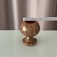 Vintage Hand-Carved Brown Onyx Pedestal Vessel
