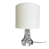 Vintage sculptural twisted glass lamp – 1970s