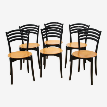 Suite de 6 chaises design de collectivité