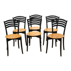 Suite de 6 chaises design de collectivité