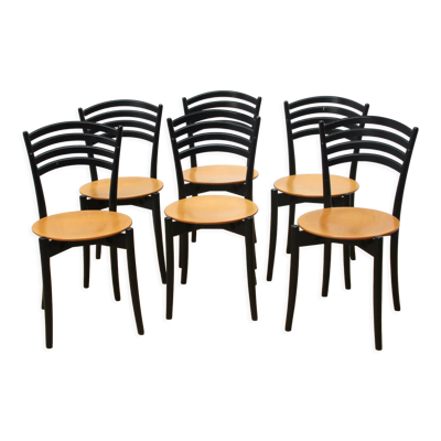 Suite de 6 chaises design de collectivité